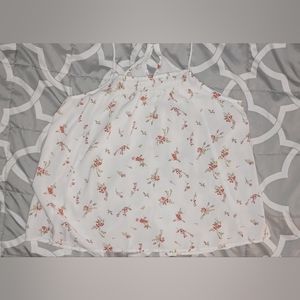 Womens Large white floral tank top